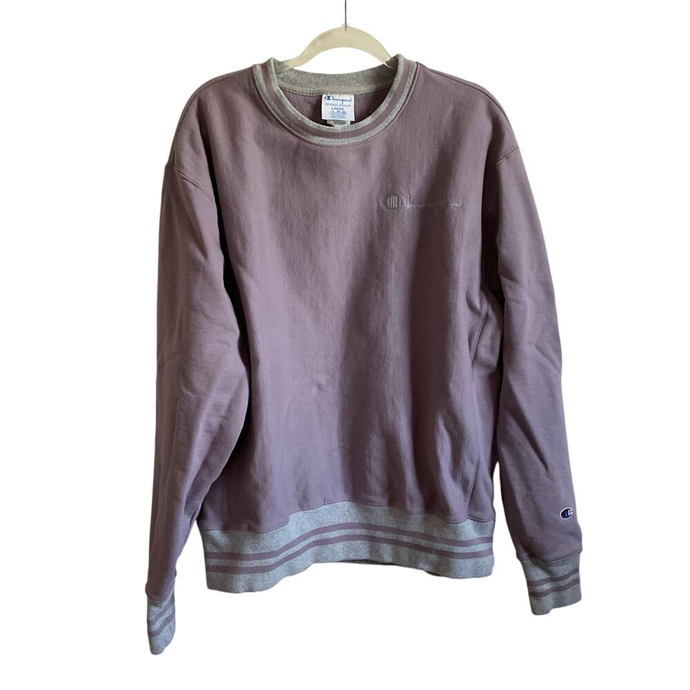 Championโ Reverse Weave Purple/Grey Heavyweight Sweatshirt - Size Large